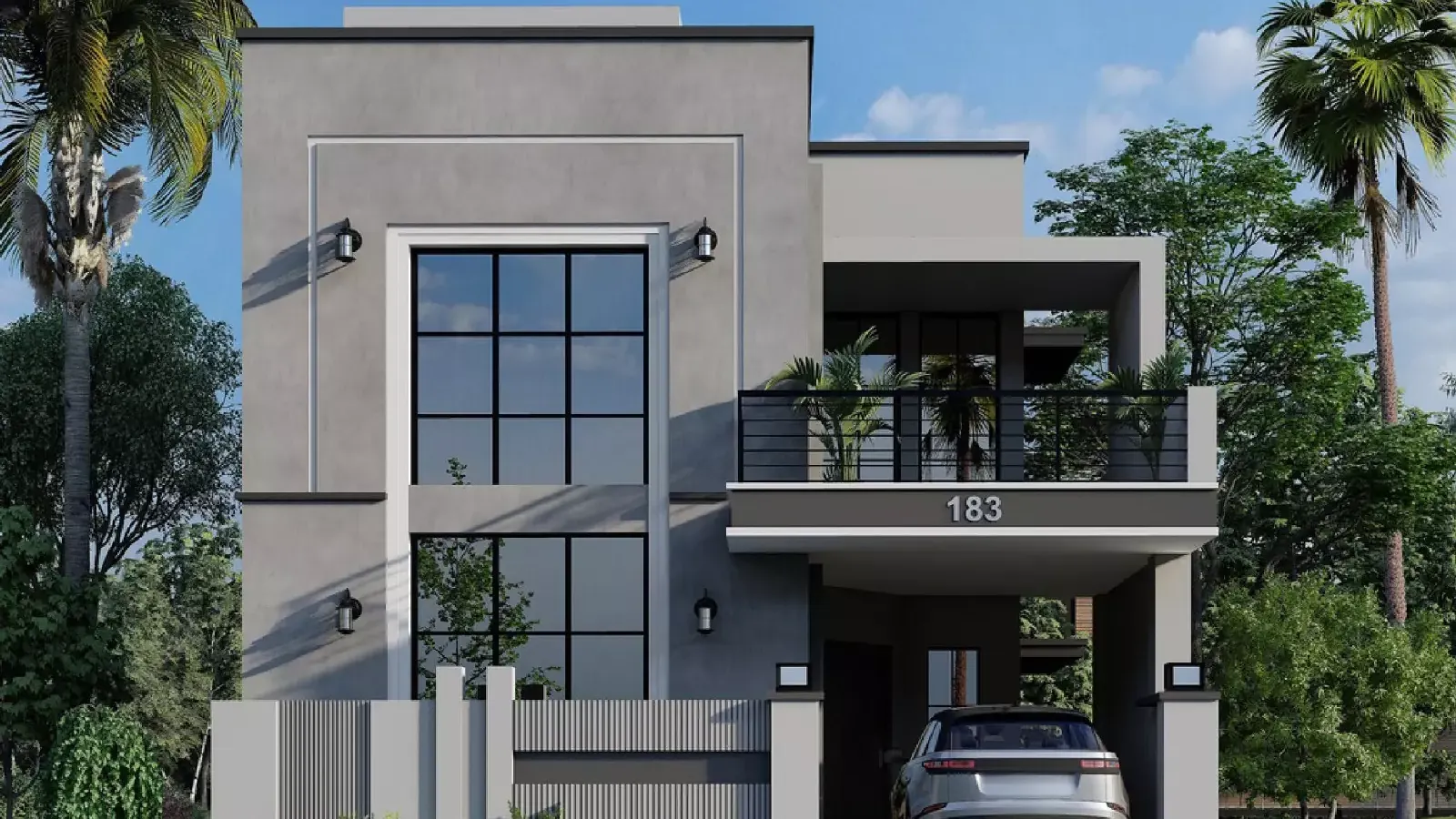 Artist's impression of Defence Gardenia, 6-marla villas arranged around a courtyard garden in DHA Bahawalpur.